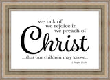 We Talk of Christ