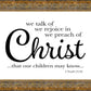 We Talk of Christ