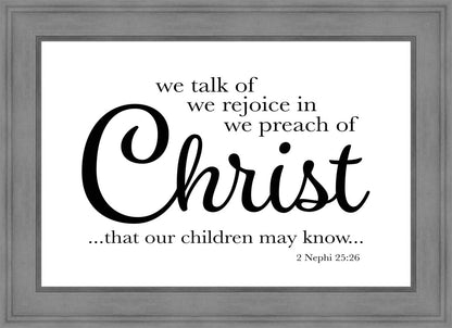 We Talk of Christ