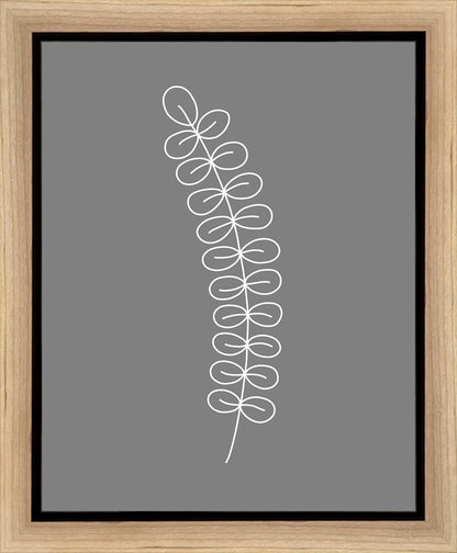 Minimalist Stem Gray Gallery Wrap