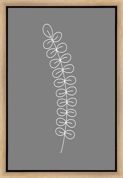 Minimalist Stem Gray Gallery Wrap