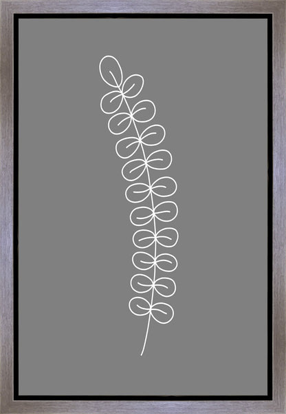 Minimalist Stem Gray Gallery Wrap