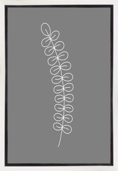 Minimalist Stem Gray Gallery Wrap