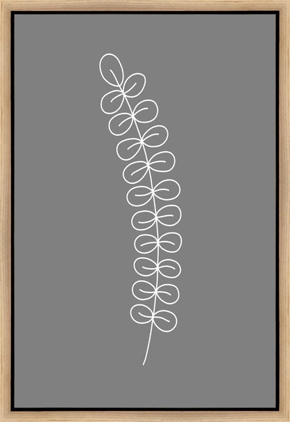 Minimalist Stem Gray Gallery Wrap