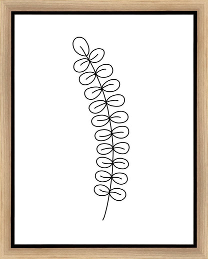 Minimalist Stem White Gallery Wrap