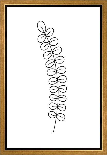 Minimalist Stem White Gallery Wrap