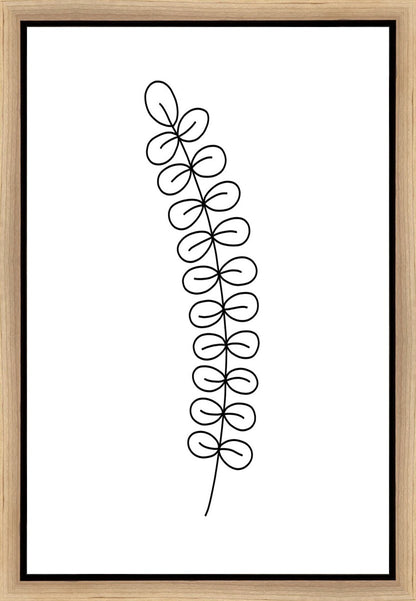 Minimalist Stem White Gallery Wrap