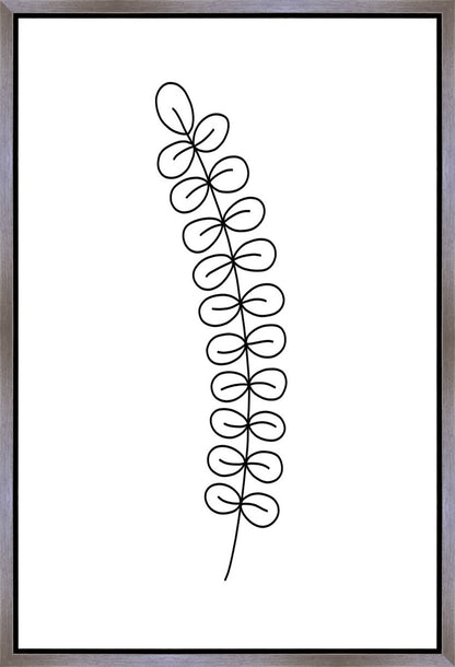 Minimalist Stem White Gallery Wrap