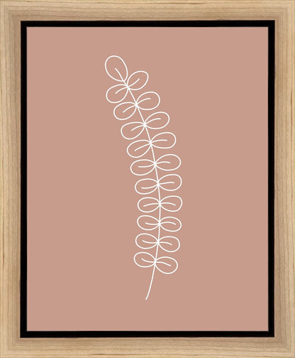 Minimalist Stem Pink Gallery Wrap