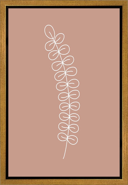 Minimalist Stem Pink Gallery Wrap