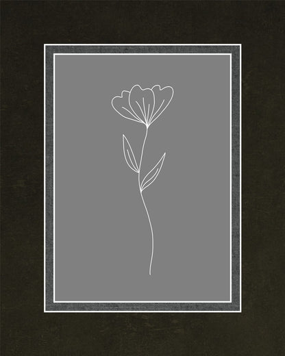 Minimalist Flower Gray