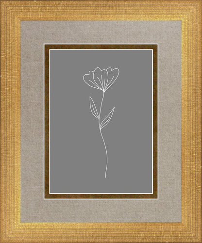 Minimalist Flower Gray