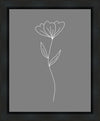 Minimalist Flower Gray Gallery Wrap