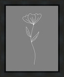 Minimalist Flower Gray Gallery Wrap