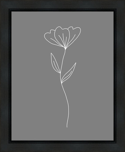 Minimalist Flower Gray Gallery Wrap