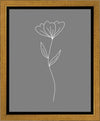 Minimalist Flower Gray Gallery Wrap