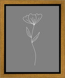 Minimalist Flower Gray Gallery Wrap