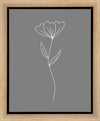 Minimalist Flower Gray Gallery Wrap