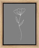 Minimalist Flower Gray Gallery Wrap