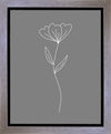 Minimalist Flower Gray Gallery Wrap