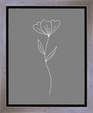 Minimalist Flower Gray Gallery Wrap