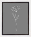 Minimalist Flower Gray Gallery Wrap