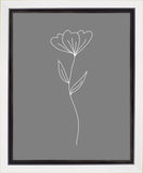 Minimalist Flower Gray Gallery Wrap