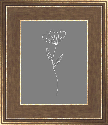 Minimalist Flower Gray