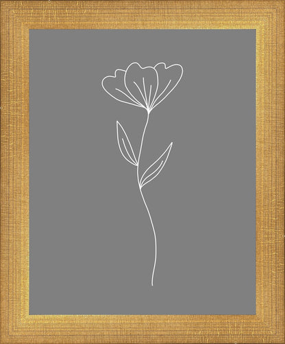 Minimalist Flower Gray