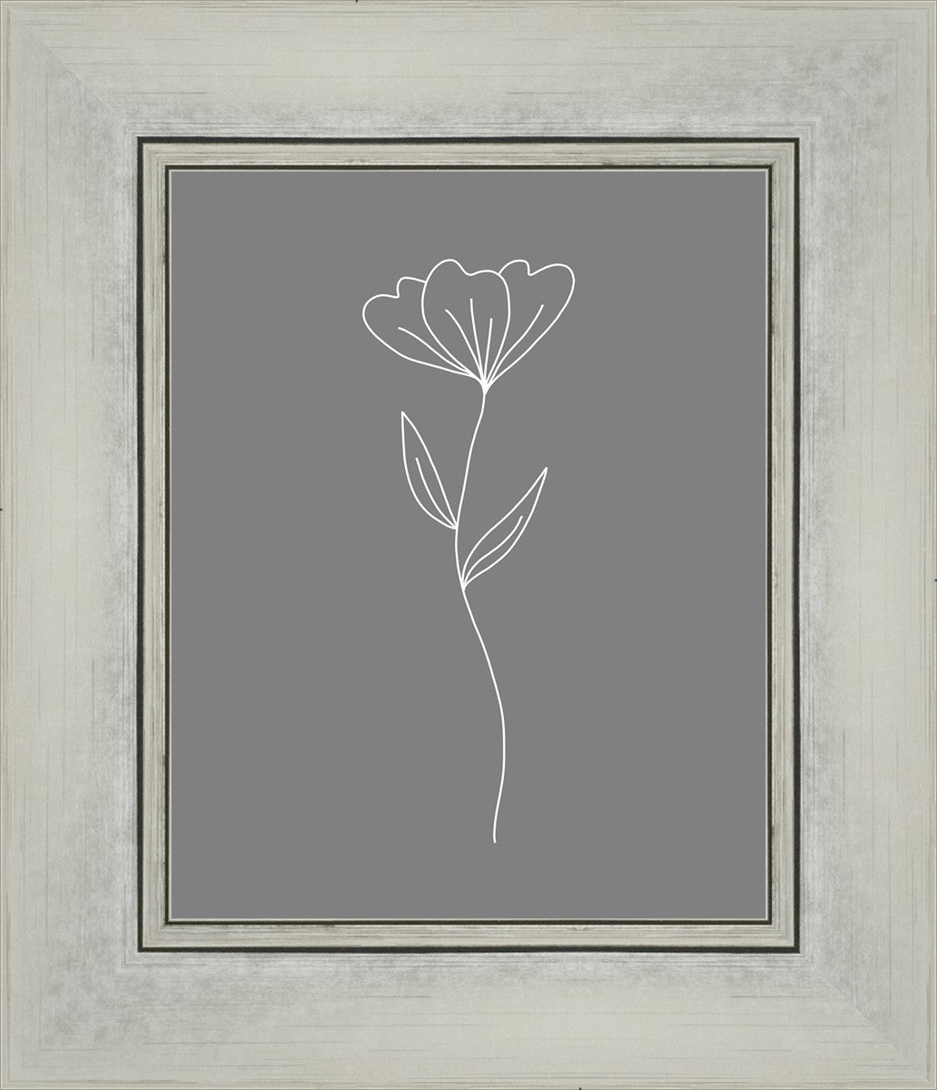 Minimalist Flower Gray