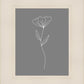 Minimalist Flower Gray