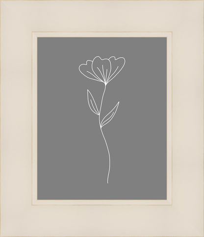 Minimalist Flower Gray