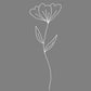 Minimalist Flower Gray