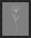 Minimalist Flower Gray Gallery Wrap