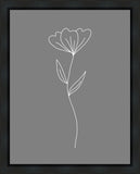 Minimalist Flower Gray Gallery Wrap