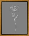 Minimalist Flower Gray Gallery Wrap