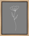 Minimalist Flower Gray Gallery Wrap