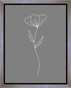 Minimalist Flower Gray Gallery Wrap