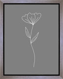 Minimalist Flower Gray Gallery Wrap