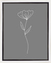 Minimalist Flower Gray Gallery Wrap