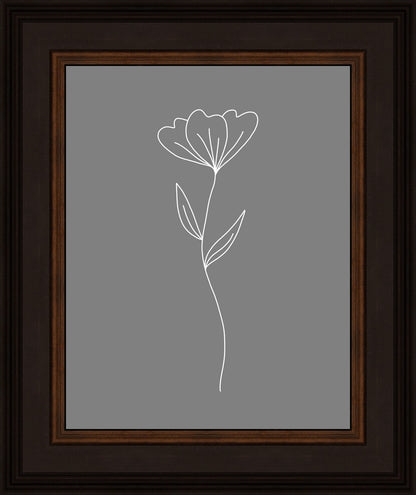 Minimalist Flower Gray