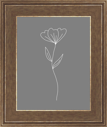 Minimalist Flower Gray
