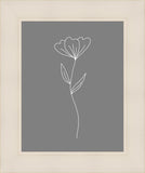 Minimalist Flower Gray