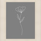 Minimalist Flower Gray