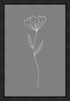 Minimalist Flower Gray Gallery Wrap