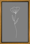 Minimalist Flower Gray Gallery Wrap