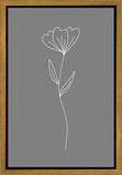 Minimalist Flower Gray Gallery Wrap