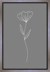 Minimalist Flower Gray Gallery Wrap