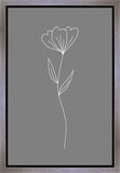 Minimalist Flower Gray Gallery Wrap