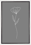 Minimalist Flower Gray Gallery Wrap